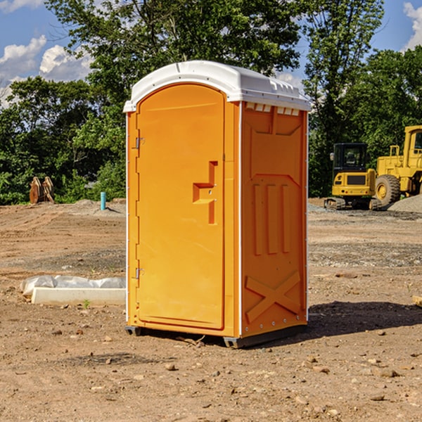 how often are the portable restrooms cleaned and serviced during a rental period in Morgan OH